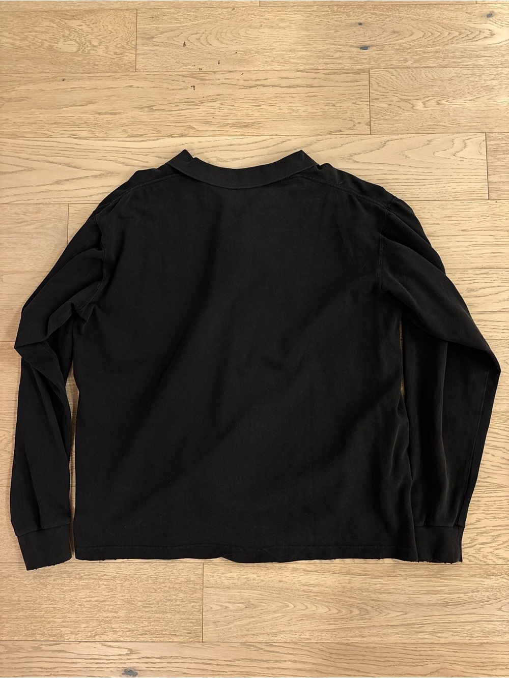 Balenciaga Black Polo Shirt with Chest Crest Detail - Picture 3 of 5